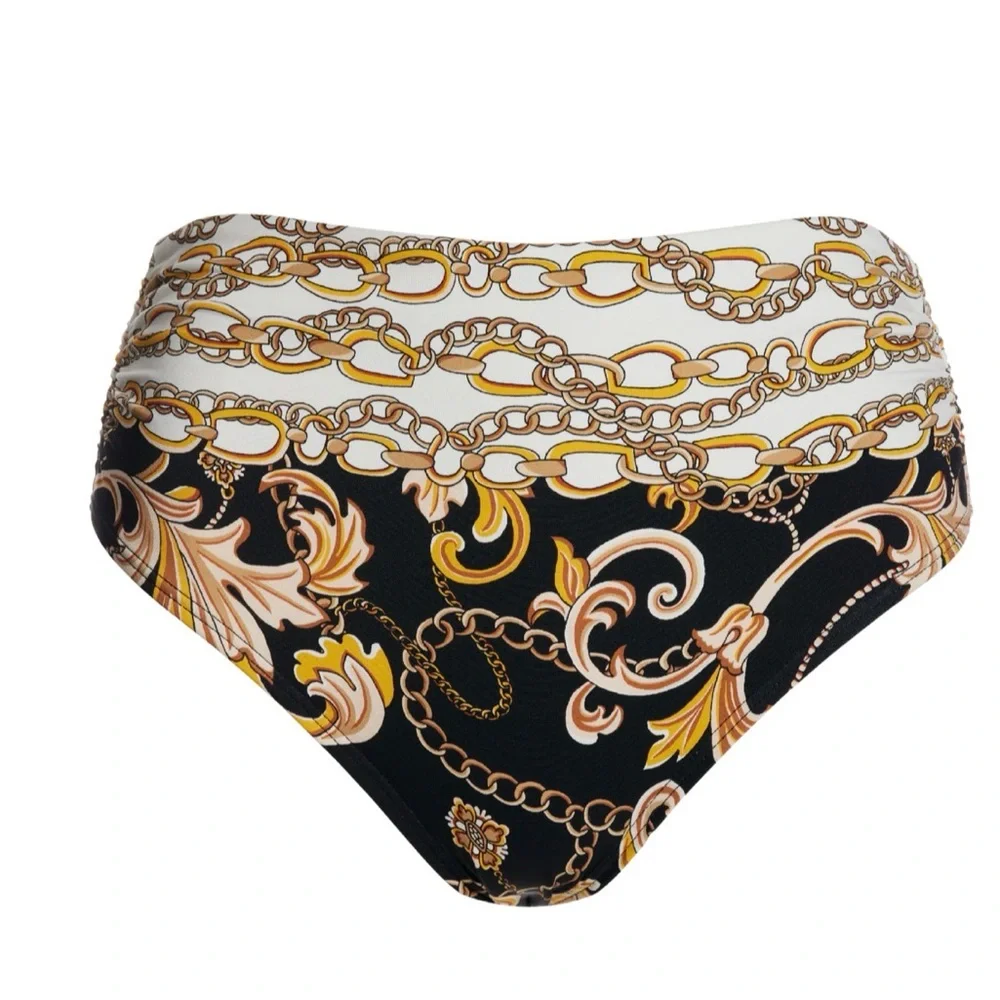 ‼️SOLD‼️Carmen Marc Valvo Swim Sense Filigree Status High Waist Bikini size S - Picture 6 of 12
